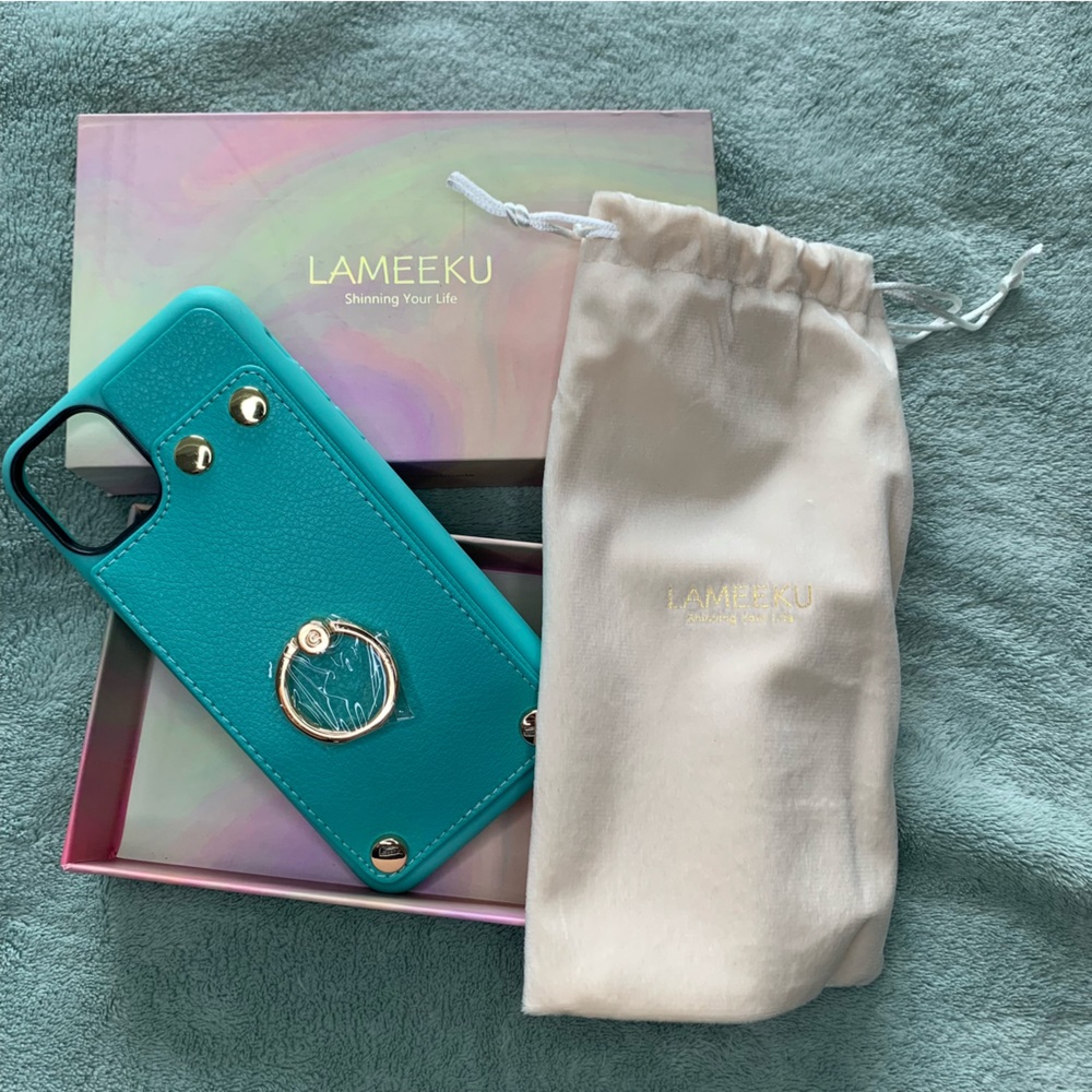 LAMEEKU Wallet Case Compatible with iPhone 11 Pro Max 6.5'' Mint Green